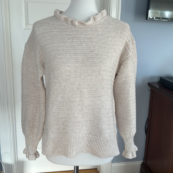 NWOT Madewell Ruffle-Neck Pullover Sweater Size S - Picture 2 of 5